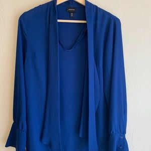 Blue long sleeve blouse